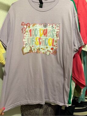 Gildan Lavender 100 Days of School Graphic Tee